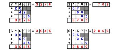 30_24 Multiplikation Rattenschwanz vierstellig