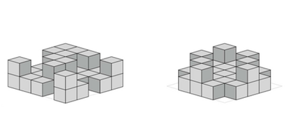 80_52 Geometrie Würfel Bauplan 5x5x2